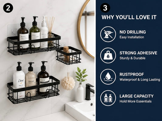 Organizador de Ducha sin Taladro – Mantén tu Baño Ordenado